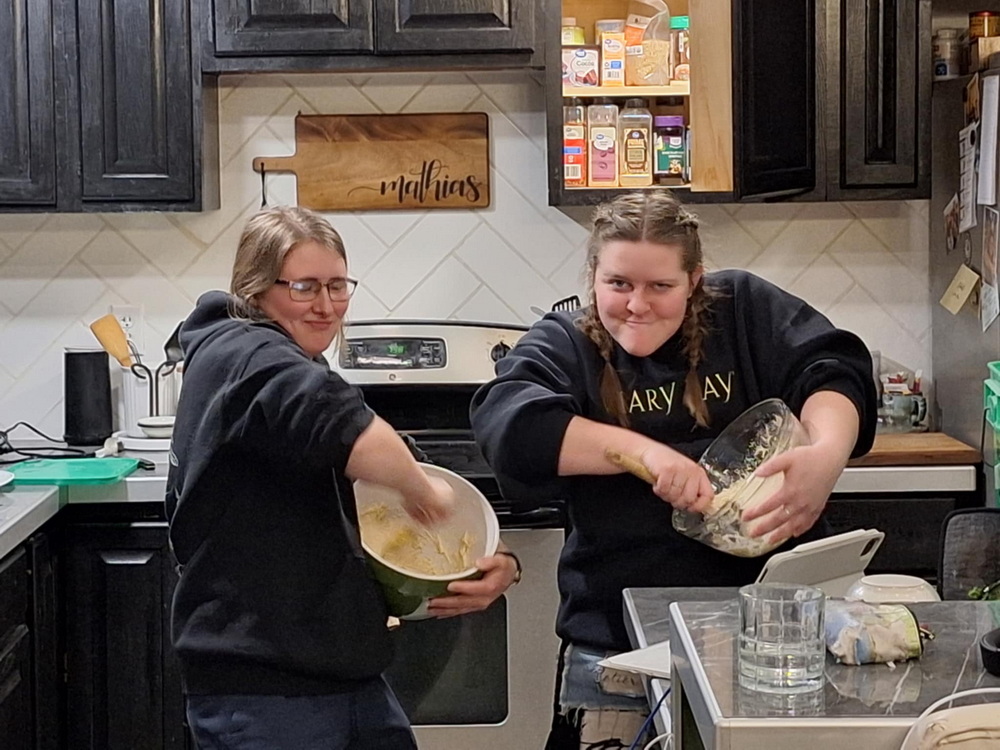 Hard Work Making Bread Dough